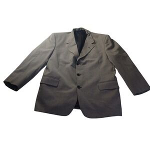 Vtg Union Made Houndstooth Blazer Mens 42R US Hand Tailored Sport Coat Jacket